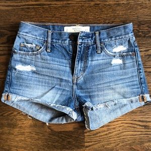 Abercrombie High Waisted Jean Shorts